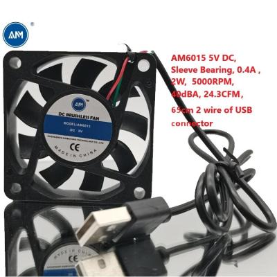 China The Cheapest 6015 5V/0.4A /2W/5000RPM/40dBA Sleeve Bearing DC60*60*15mm cooling fans for sale