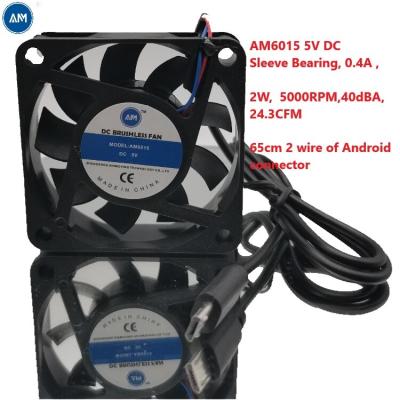 China The Cheapest 60*60*15mm 5v Brushless Axial Flow DC6015 Industrial Cooling Fans for sale