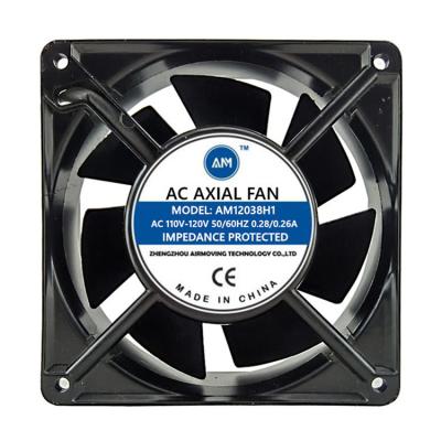 China AM12038 120X120x38mm high speed rotating fan 110V 120V high performance cooling AC fan seven leaves for sale