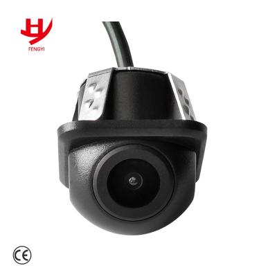 China Night Version AHD Ip68 Waterproof Rear View Camera With Parking Line Small Straw Hat Car Camera Screw Mount Included Reverse Camera Universal for sale