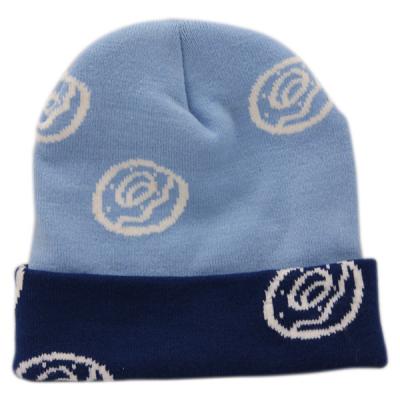 China Wholesale COMMON COMMON Custom Folded Jacquard Knit Winter Hats Beanie for sale