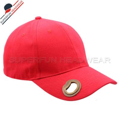 China JOINT Hot Sale SEAL 100% Plain Cotton Beer Bottle Opener Baseball Cap for sale