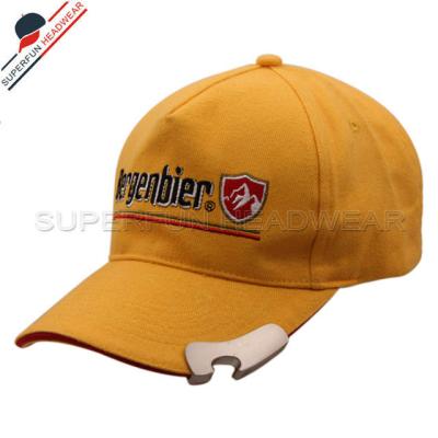 China JOINT JOINT Buy 5 Panel Beer Baseball Caps Hat With Bottle Opener for sale