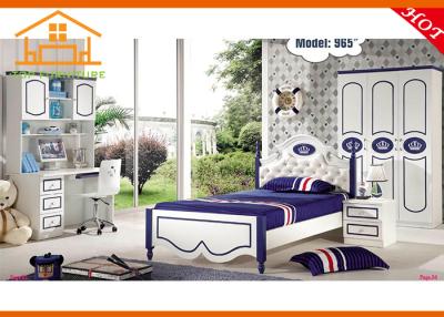 China New korean e1 mdf teenage kids blue cheap environmental bedroom furniture sets for sale