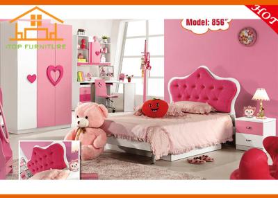 China hot sale 2016 modern MDF pink Cheap twin size children toddler bed for kids for sale