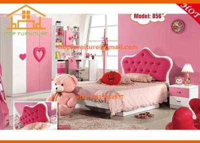 China 2016 pink lovely modern mdf Kids cartoon cheap bedroom furniture sets for sale