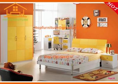 China hot sale mdf modern wooden teens girls yellow kids beautiful bedroom furniture sets for sale