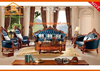 China American style furniture italy classic wooden wedding genuine leather sofa set designs for sale