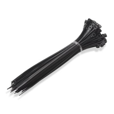 China 10 Inch Rope Strap Cable Wire Self-Locking Nylon Plastic Black Tie for sale