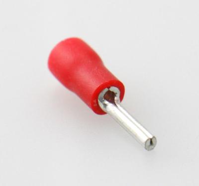 China A.W.G. 22-16 Copper/PVC/Brass PTV 1.25 Crimping Pin Width Red Pin Shaped Pre Insulated Terminal for sale