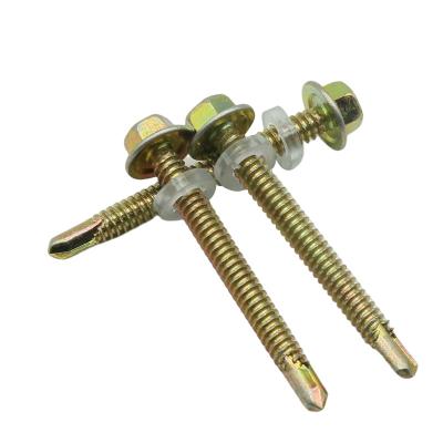 China New design custom hot sale cheap and affordable electroplating hex nail colorful hex tail drill wear protection zinc for sale