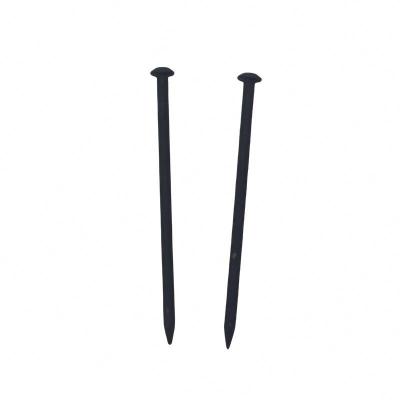 China Factory Outlet Products Oval Head Hot Selling High Quality High Quality Flat Half Round Cap Hardware Common Black Steel Nails for sale