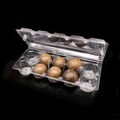 China Disposable Plastic Disposable Plastic Fruit Clamshell Box Pet Blister 10 Hole Clear Kiwi Fruit Packaging Box for sale