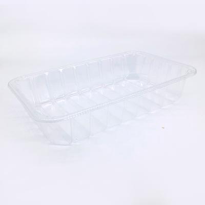 China Eco - Friendly Disposable PET Tray Plastic Vegetables And Fruit Packing Tray for sale