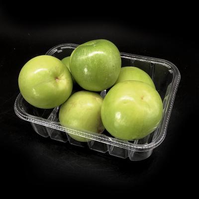 China Eco-friendly Disposable Plastic Tray Fruit Kiwi Apple Fruit Blister Packaging PET Plastic Tray for sale