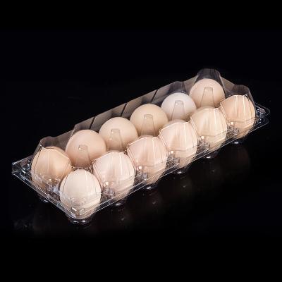 China High Quality Plastic Agriculture Egg Tray Transparent Cover 12 Holes Glossy Lean Egg Packing Tray for sale