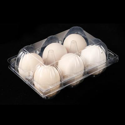 China 6 Hole Eco-Friendly Agriculture Duck Egg Tray ChickenGoose Poultry Egg Packaging Wholesale Plastic Tray for sale