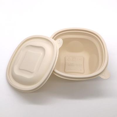 China Customized Biodegradable Cornstarch Tray Lunch Box For Take Disposable Containers Meal Food Quickly Away Container for sale