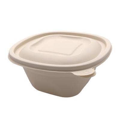 China High Quality Disposable Cornstarch Round Salad Noodle Soup Bowl Fast Food Container Biodegradable Bowl for sale