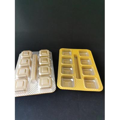 China Who respects the environment; 2021 Disposable Small Mooncake Cookies Cookie Packing Plastic Storage Snack Food Tray for sale