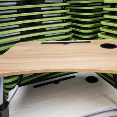 China OEM Modern Floor Standing Computer Desk Bed Computer Desk Wooden Sitting Foldable Laptop Desk for sale