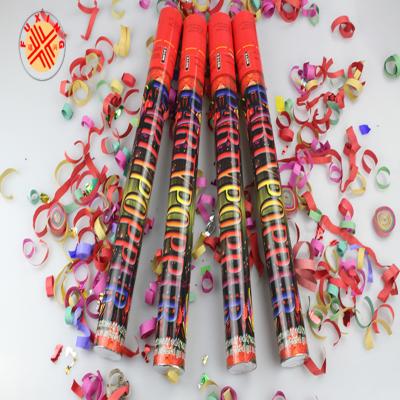 China Wedding /holiday party decoration wuyi gas bottle factory high pressure anti-fire confetti cannon colorful fireproof paper snap for sale