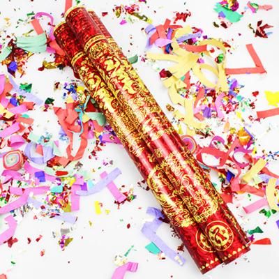 China Wedding compressed /holiday party decoration 60cm 80cm 100cm air to compare party confetti spray confetti party snap iron bottle for sale