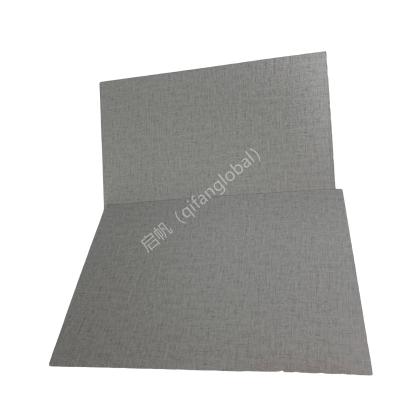 China Decorationg Natural Fabric Gray PVC Coated Laminated Metal Sheet Galvanized Cold Roll Panel Steel Sheet for sale