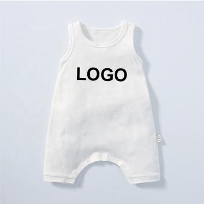 China 100% Cotton Accept Newborn Boys Girl Clothing Customization Summer Vest Baby Rompers Simple Baby Sleepwear Children for sale