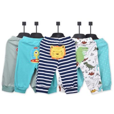 China Best-selling Breathable Long Baby Boy Pure Cotton Embroidered Newborn Baby Pants 5pcs Baby Pants And Girl's Pants for sale