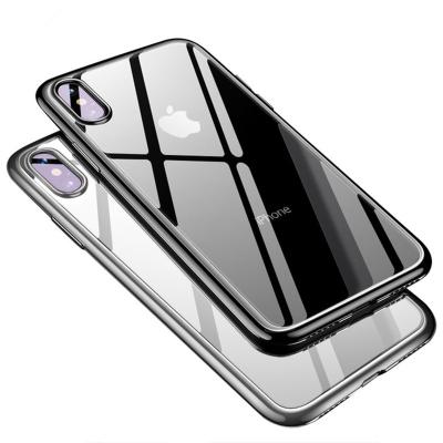 China Fashionable Luxury Clear TPU Plating 8 Max XS XR Cover Phone Case For iPhone X for sale