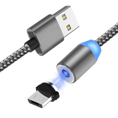 China Magnetic USB c Cable Android IOS Charging Type 3 in 1 Fast Charging Cable Mobile Phone Led Magnetic USB Cable for iPhone for sale