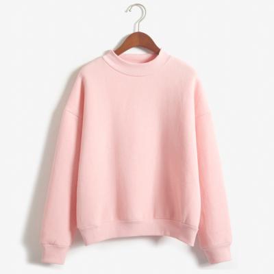 China Anti-wrinkle Autumn And Winter Regular Solid Color Thickened Cashmere Round Neck Sweater For Women for sale