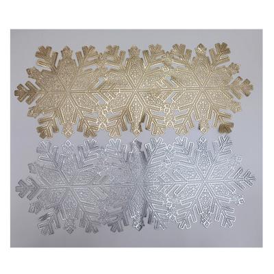 China New 2021 PVC Table Runner Gold Restaurant Runner Viable Table Runner Popular Place Mat For Party And Wedding for sale