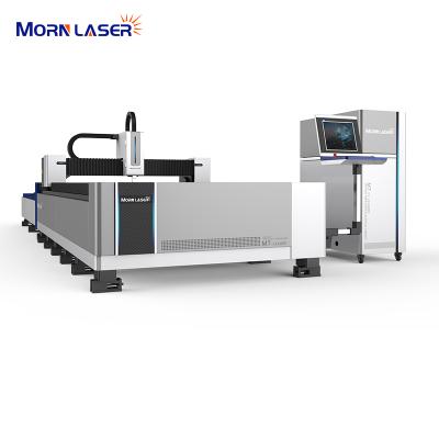 China Water-cooled 3000W fiber laser cutting machine with exchange table for aluminum metal fiber laser cutting machine for sale