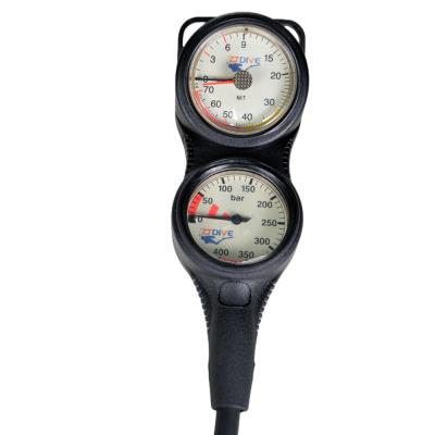 China Ultralight Black Diving Pressure Gauge , Practical Scuba Contents Gauge for sale