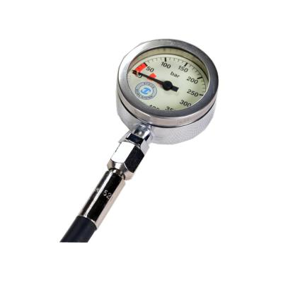 China FCC Silver Color Spg Scuba Diving , Anti Freeze Scuba Air Pressure Gauge for sale