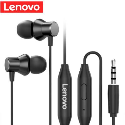 China Original Lenovo HF130 In-ear Headphones With MIC Wired Neckband Earphone 9D Stereo Sound Earphone for sale