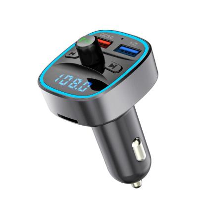 China CAR CHARGER T25S Car MP3 Player FM Transmitter Dual Ports QC3.0 Charger Pair Wireless Charger Pairs With Transmitter Charger for sale