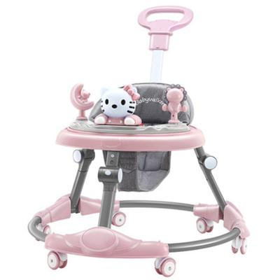 China Baby Walker China Kids Learn To Easy Folding Portable Cartoon Walking Toy Chair Musical Baby Walker With Stopper For Children for sale