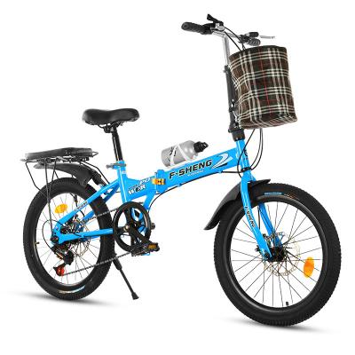 China 16/20inch Steel Bicicleta Folding Bicycle Mini Bike 6 Speed ​​Foldable Cycle for sale