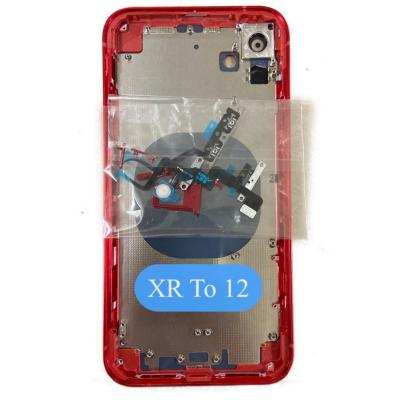 China For iPhone Repair Or Refurbish DIY Battery Cover For iPhone XR Transfer In For iPhone 12 With Side Buttons Rear View Rear Housing Glass for sale