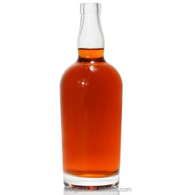 China Customized Thick Bottom Luxury Beverage Oslo Liquor Whiskey Glass Bottle Samples 700ml 750ml for sale