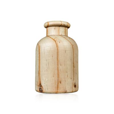 China Modern Decorative Wooden Vase Home Decoration Small Wooden Flower Vase for sale