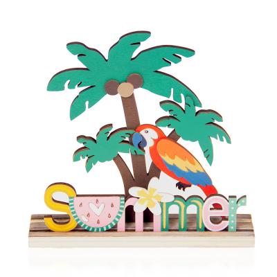 China Europe summer style parrot ornament wooden desktop decoration for sale