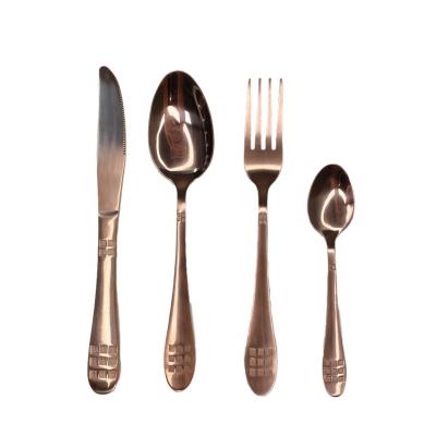 China Restaurant Wedding Stainless Steel Cutlery Set Customization Viable High Quality Mirror Polished Flatware Set for sale