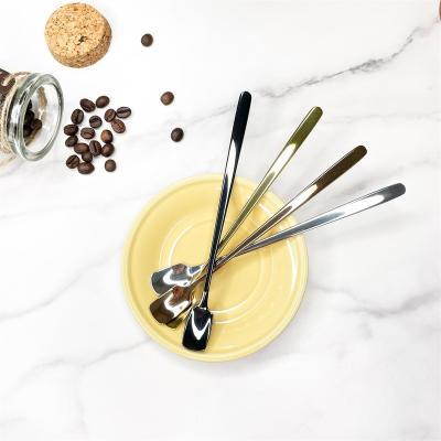 China Hot Selling Accessories Coffee Bar Stocked Stainless Steel PVD Plated 15.5cm Spoon Stirring Mixing Dessert Spoon for sale