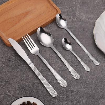 China Manufacturer Wholesale Good Quality Stainless Steel Spoon Fork Knife Set Viable Tableware Set 5 Pieces Set for sale