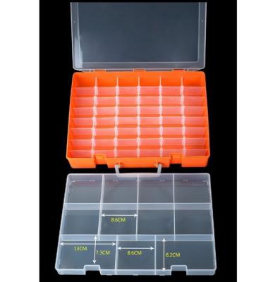 China New Classic/Postmodern Clear Transparent Plastic Building Blocks Toy Storage Boxes with Dividers E-217 for sale