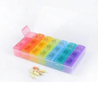 China New Pill Storage 2021 Pill Case Storage Box Portable 7 Compartment 3Travel Pill Box Organizer 21 Day Medical Case. for sale